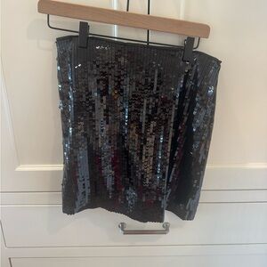 J. Crew Collection Black Sequin Mini Skirt